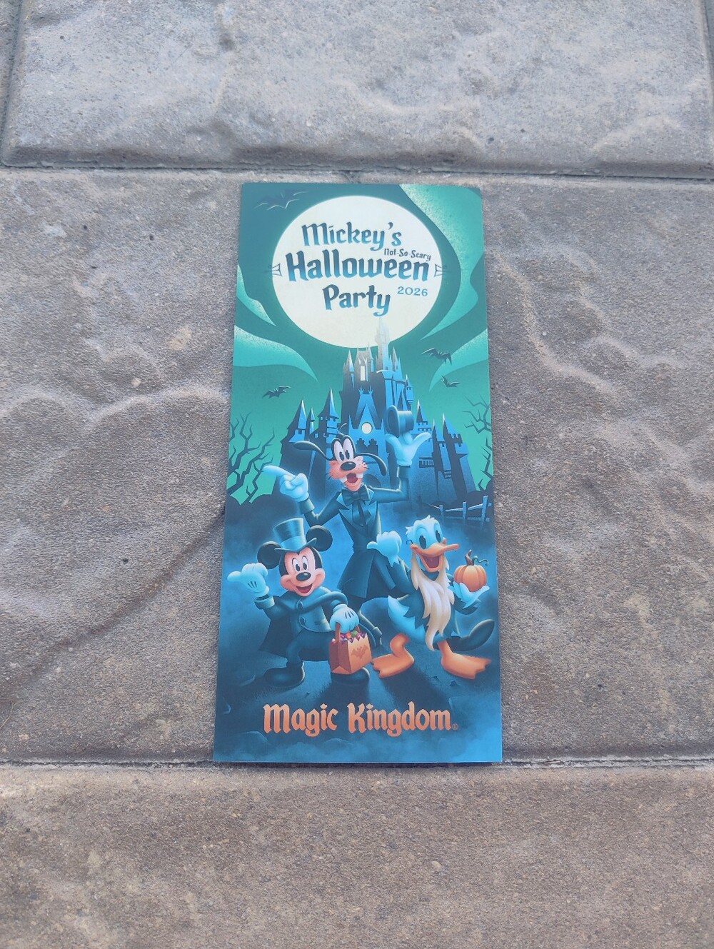 Official 2026 Disney World Mickey's Not-So-Scary Halloween Party Guide Map Flyer